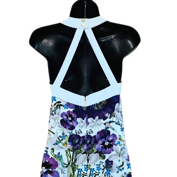 Ted Baker Entangled Enchantment Ziloh Bow Detail Maxi Dress Ted Sz 0 US 2/4 NWOT - Picture 6 of 16